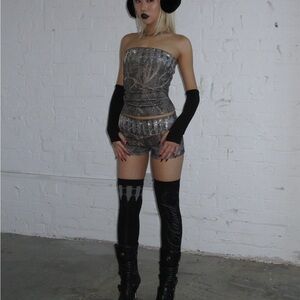 Named Collective- Camouflage Tube Top & Shorts Set- Never worn